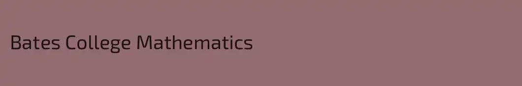 Bates College Mathematics